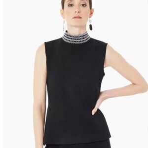 Misook mock neck knit top